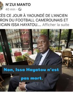 Article : Cameroun: Non, Issa Hayatou n’est pas mort