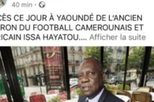 Article : Cameroun: Non, Issa Hayatou n’est pas mort
